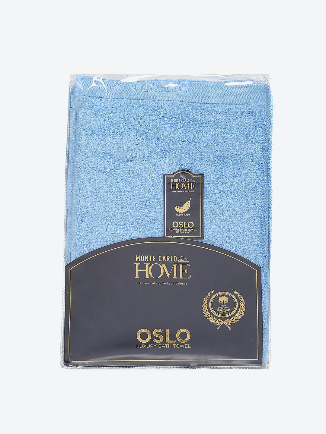 Blue Solid Pure Cotton 350 GSM Bath Towel (Oslo) - Image 5
