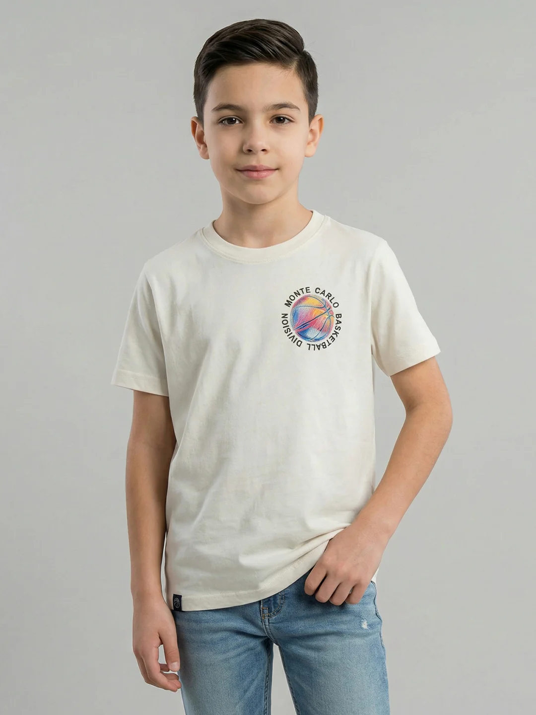 Boys Black, Cream & Orange Printed Round Neck Half Sleeve T-Shirt (Pack of 3) - Image 4