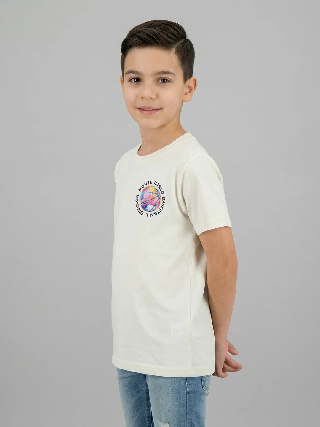 Boys Black, Cream & Orange Printed Round Neck Half Sleeve T-Shirt (Pack of 3) - Image 6