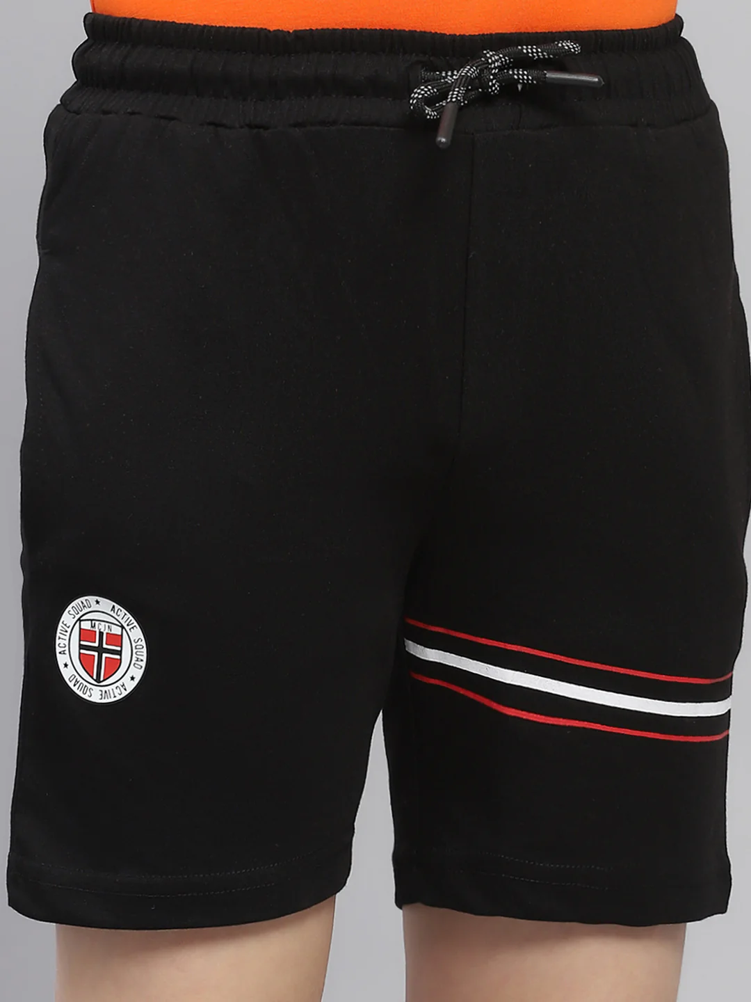 Boys Black Printed Regular Fit Bermuda - Image 6