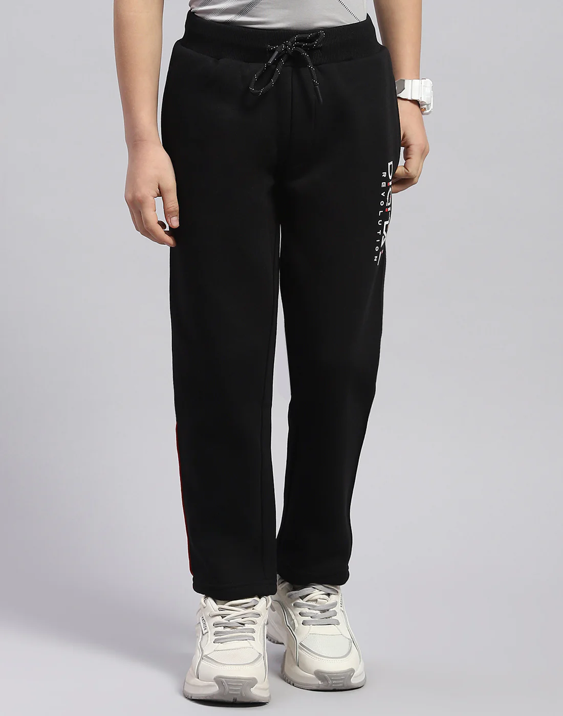 Boys Black Printed Regular Fit Lower - Image 2