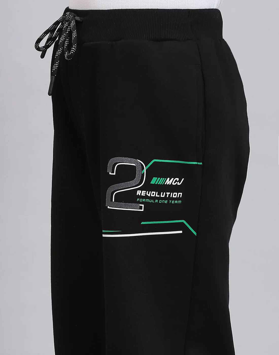 Boys Black Printed Regular Fit Lower - Image 6