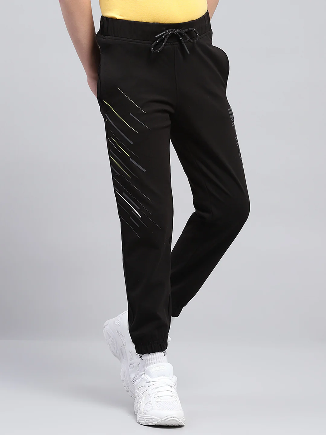 Boys Black Printed Regular Fit Lower - Image 4