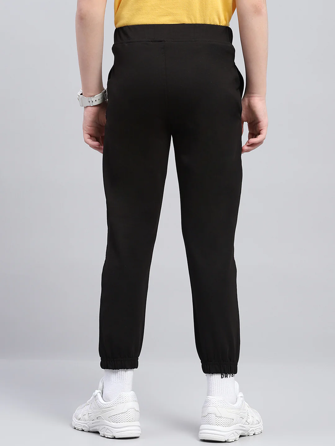 Boys Black Printed Regular Fit Lower - Image 5