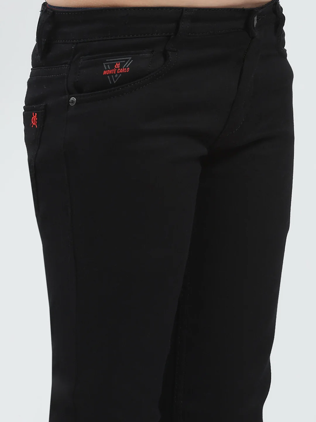 Boys Black Solid Slim Fit Denim - Image 5