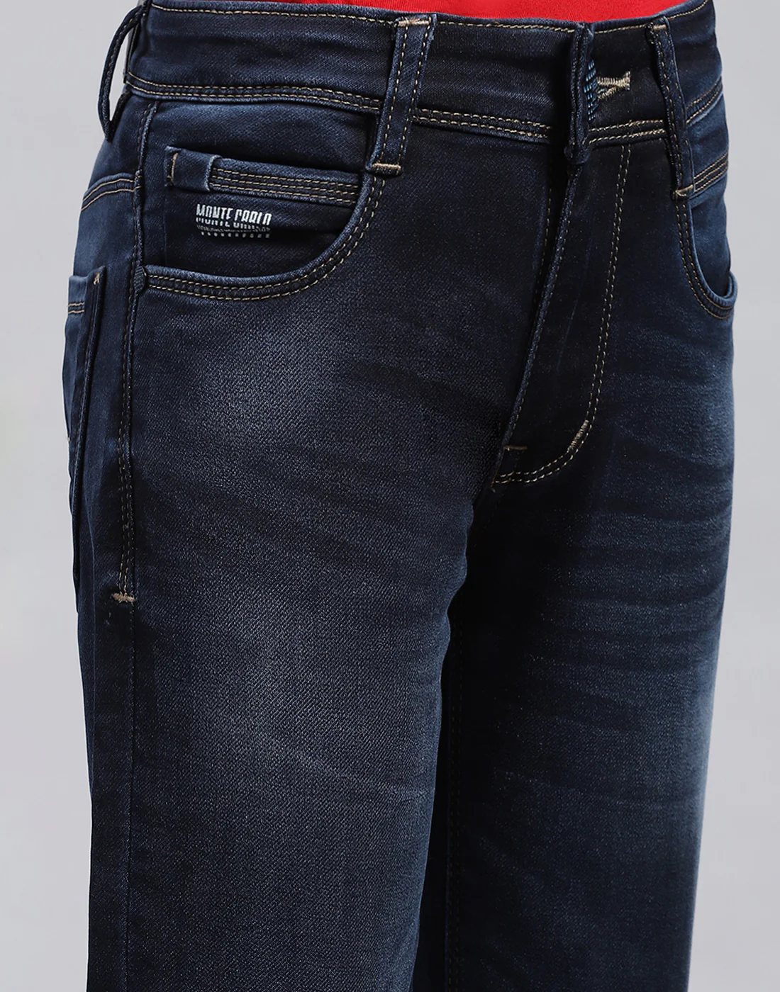 Boys Blue Light Wash Slim Fit Denim - Image 6