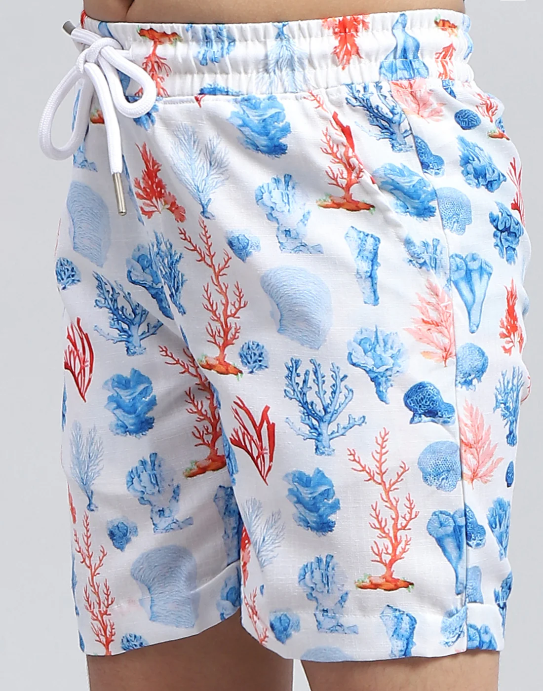 Boys Blue Printed Collar Neck Half Sleeve Bermuda Set - Image 8