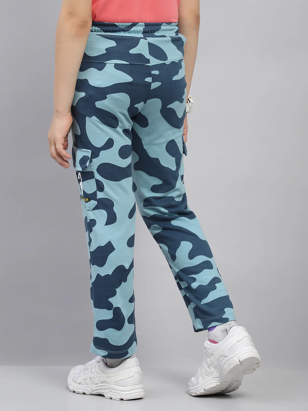 Boys Blue Printed Regular Fit Lower - Image 5