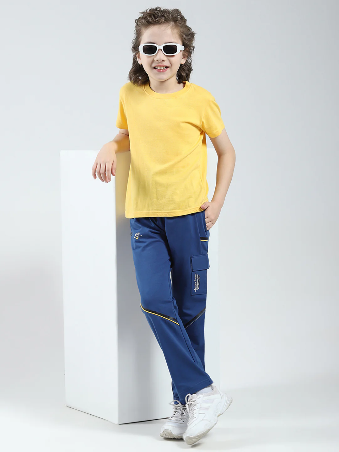 Boys Blue Printed Regular Fit Lower - Image 2