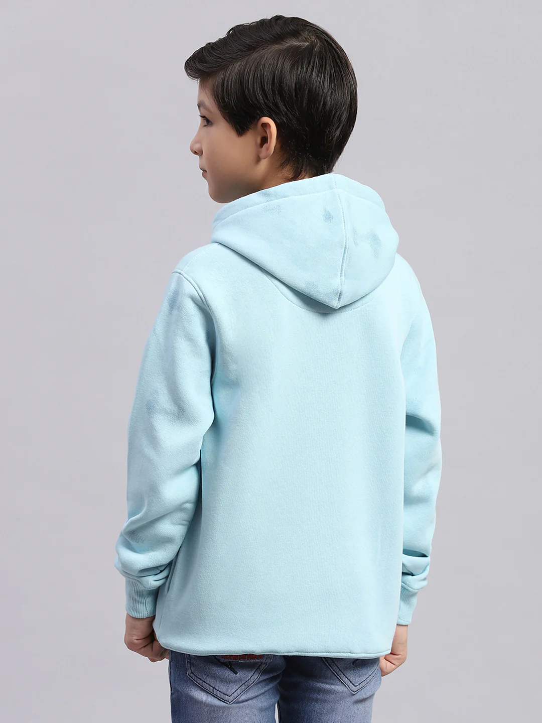 Boys Blue Printed Round Neck Full Sleeve Sweatshirt - Image 5
