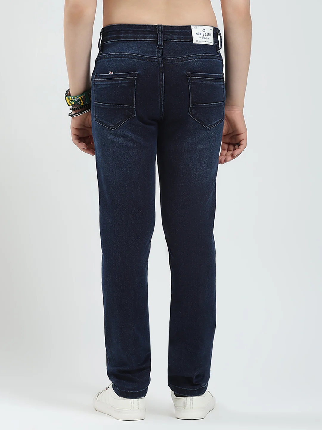 Boys Blue Solid Slim Fit Denim - Image 5