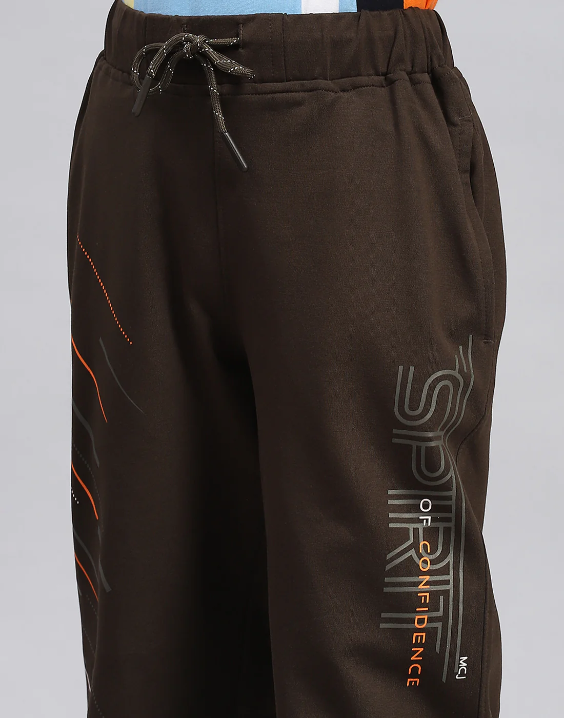 Boys Brown Printed Regular Fit Lower - Image 6