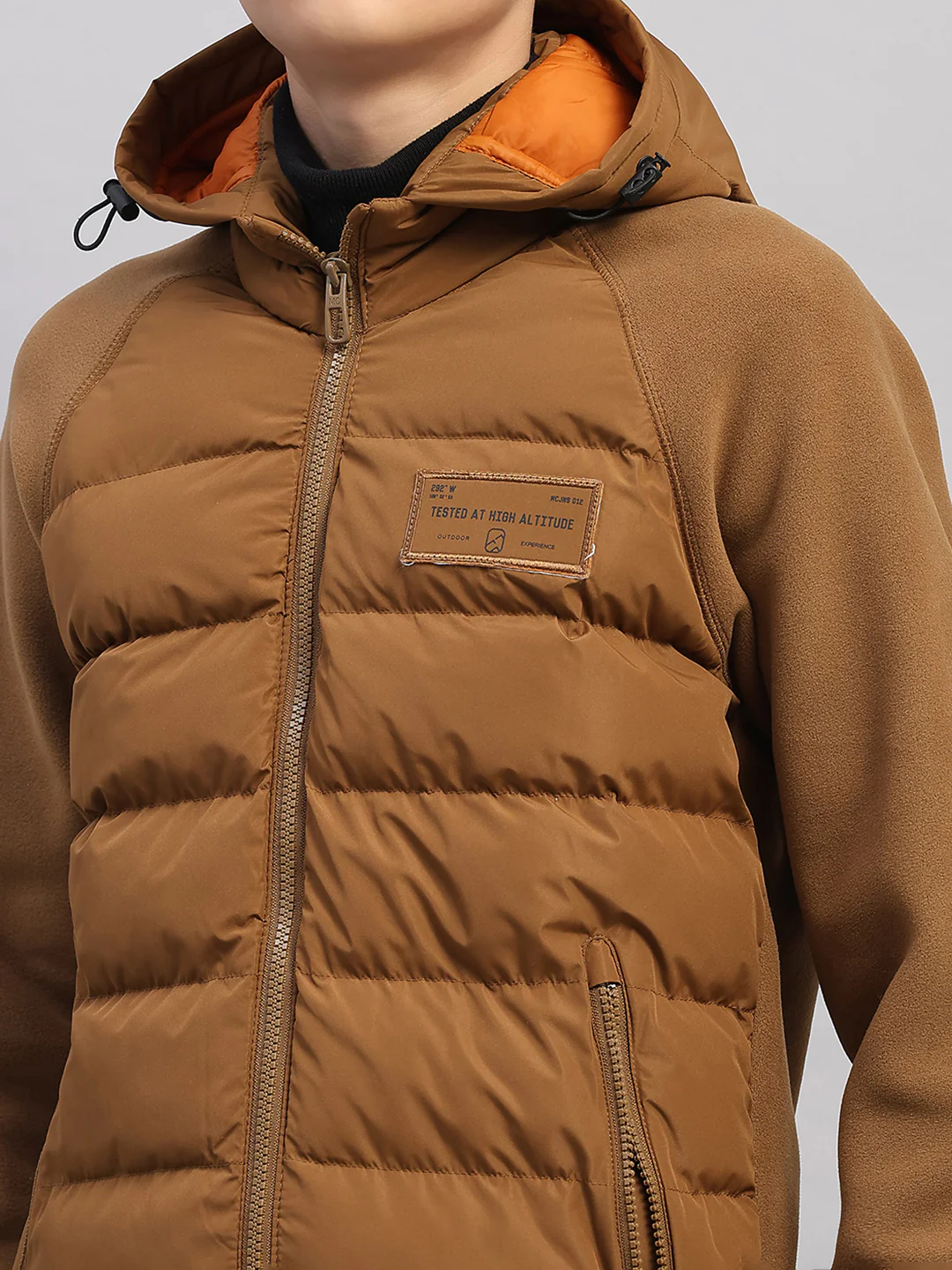 Boys Brown Solid Hooded Full Sleeve Jacket - Image 7