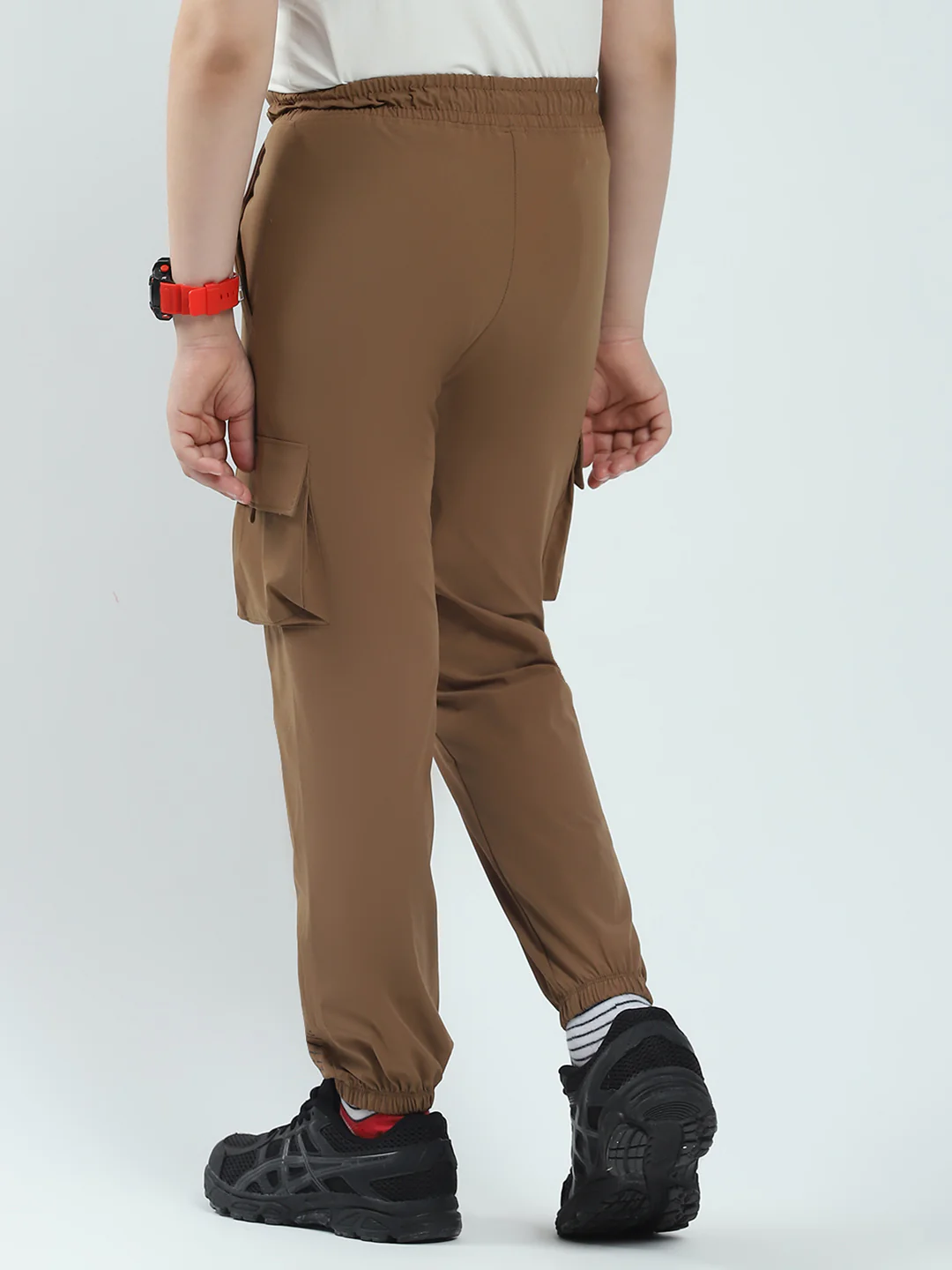Boys Brown Solid Regular Fit Lower - Image 5