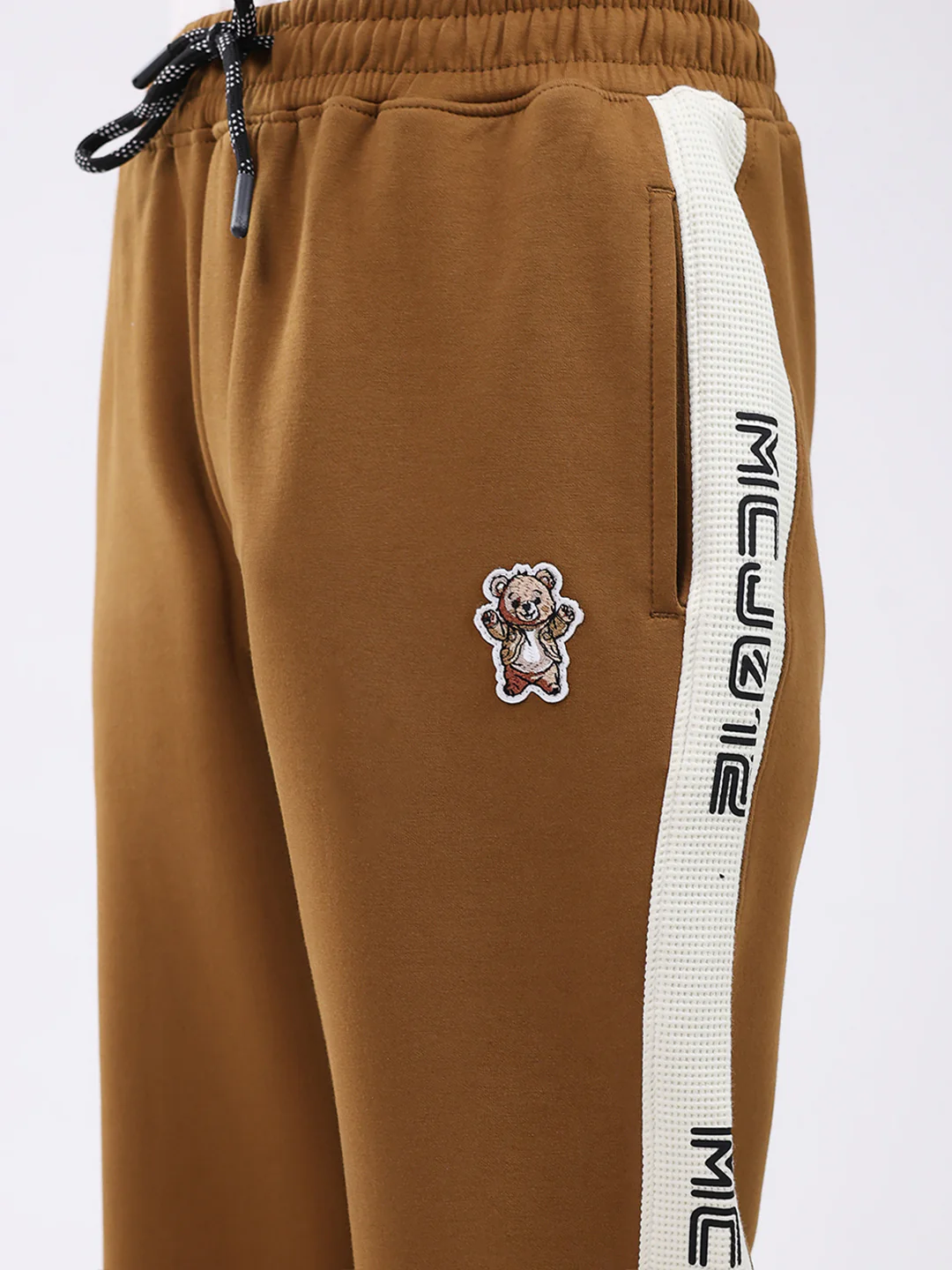 Boys Camel Brown Printed Regular Fit Lower - Image 7