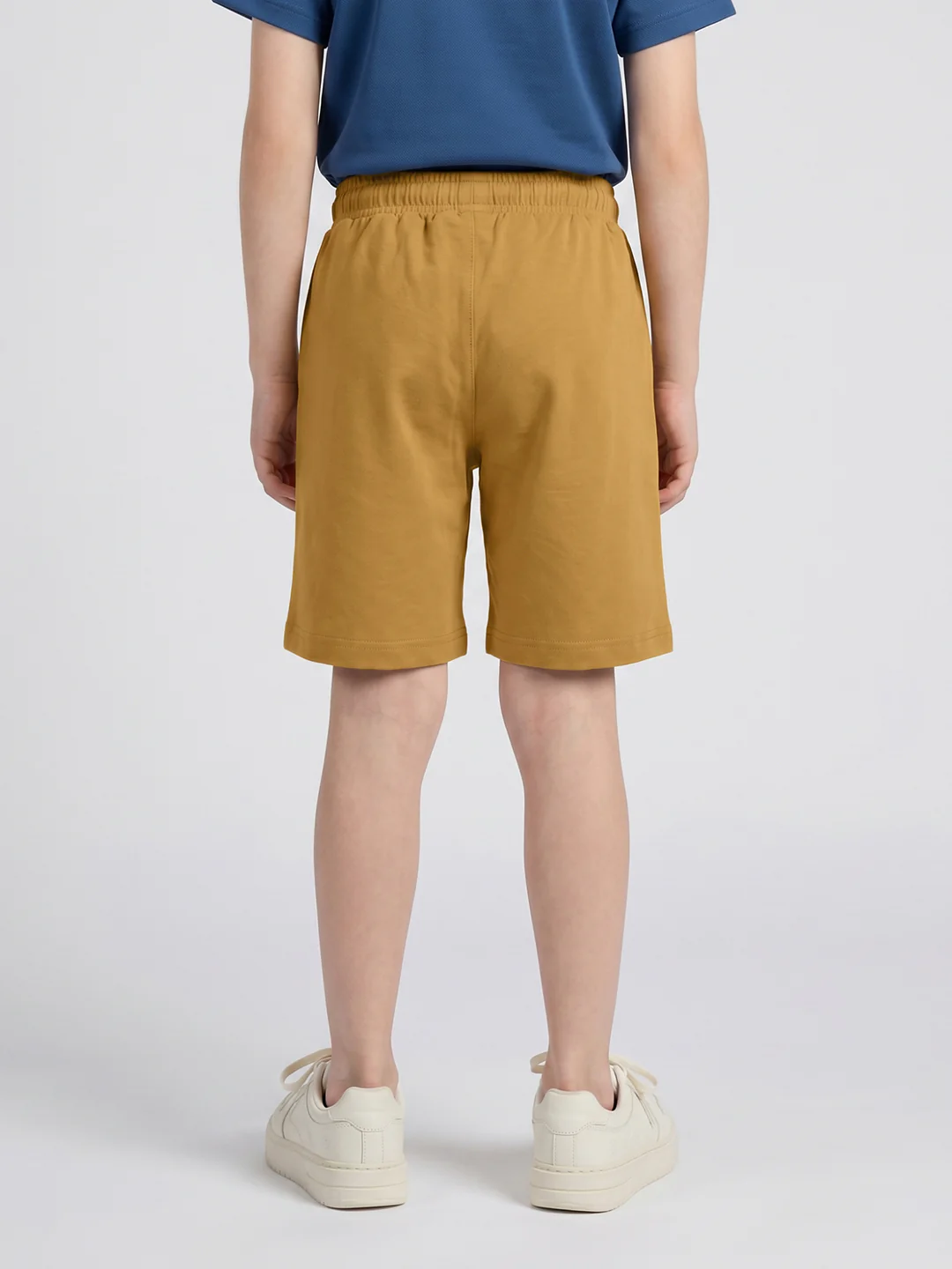Boys Camel Brown Printed Regular Fit Shorts - Image 4