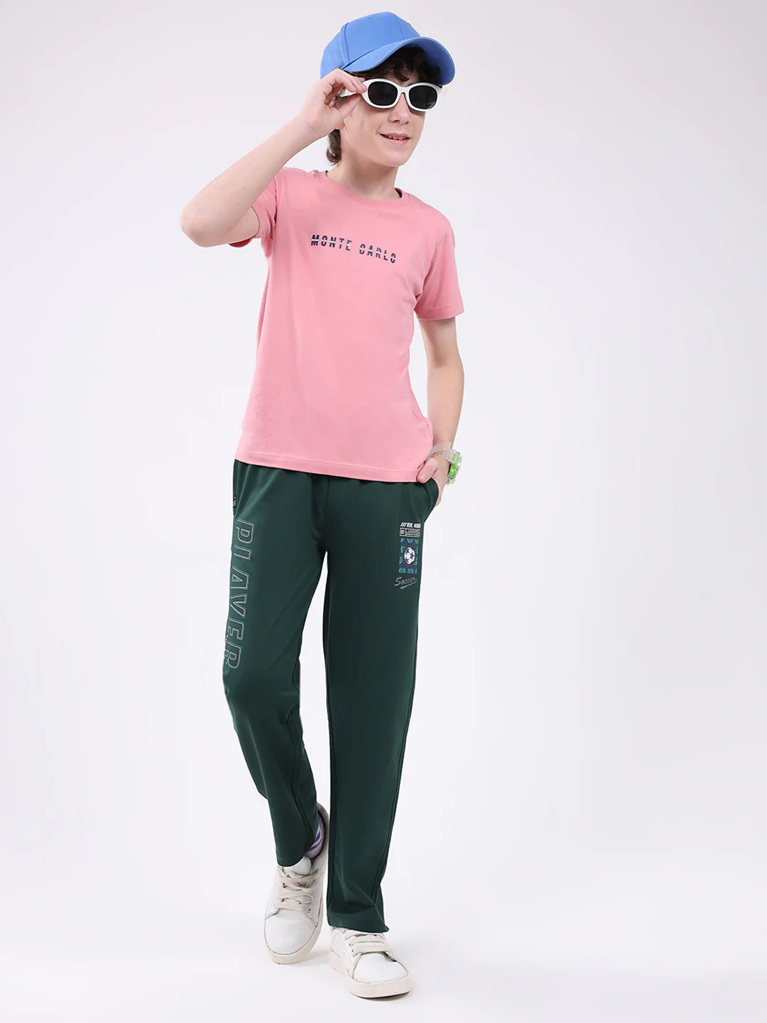 Boys Green Printed Regular Fit Lower - Image 2