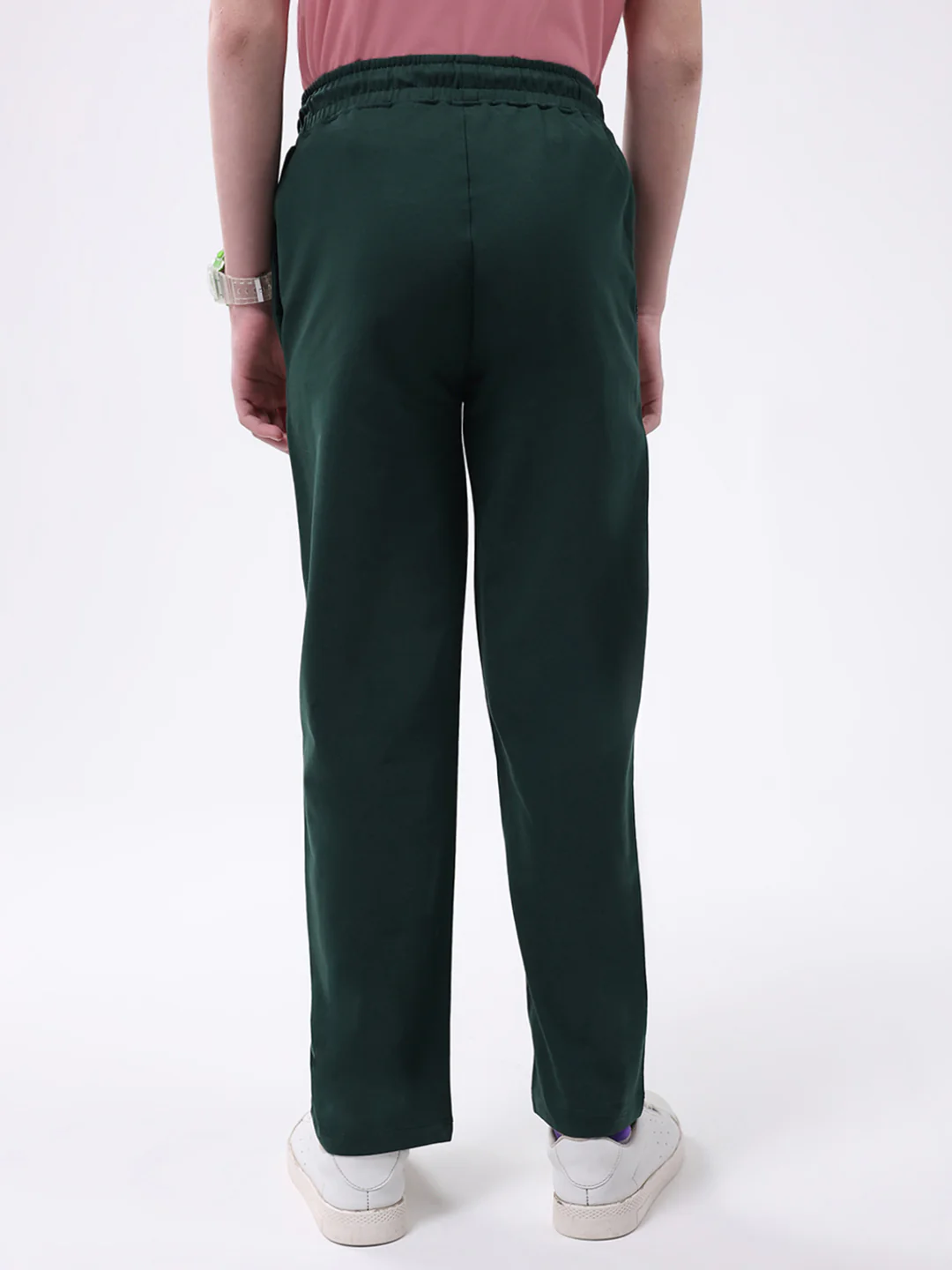 Boys Green Printed Regular Fit Lower - Image 5