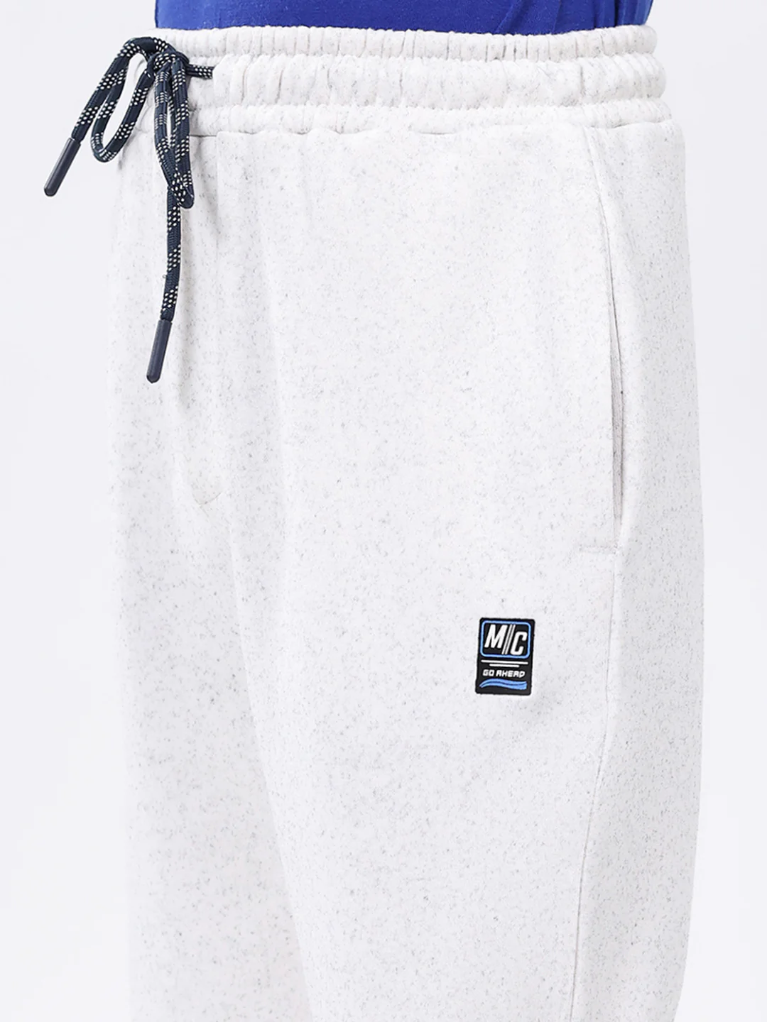 Boys Grey Melange Solid Regular Fit Lower - Image 6