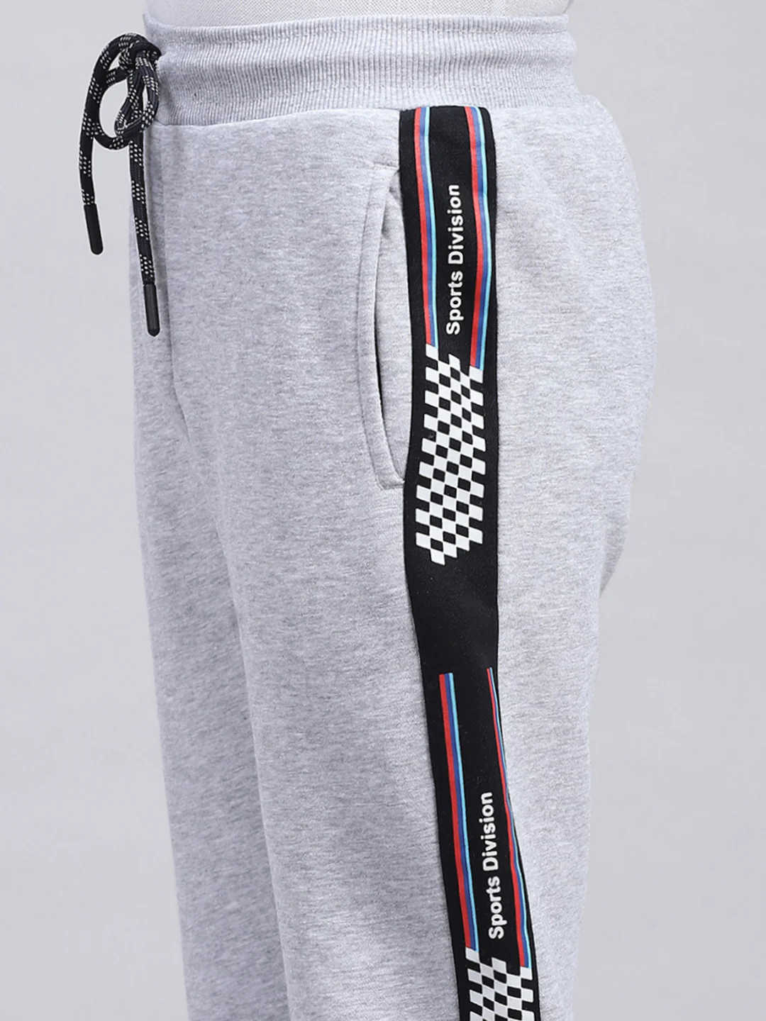 Boys Grey Printed Hooded Full Sleeve Tracksuit - Image 8