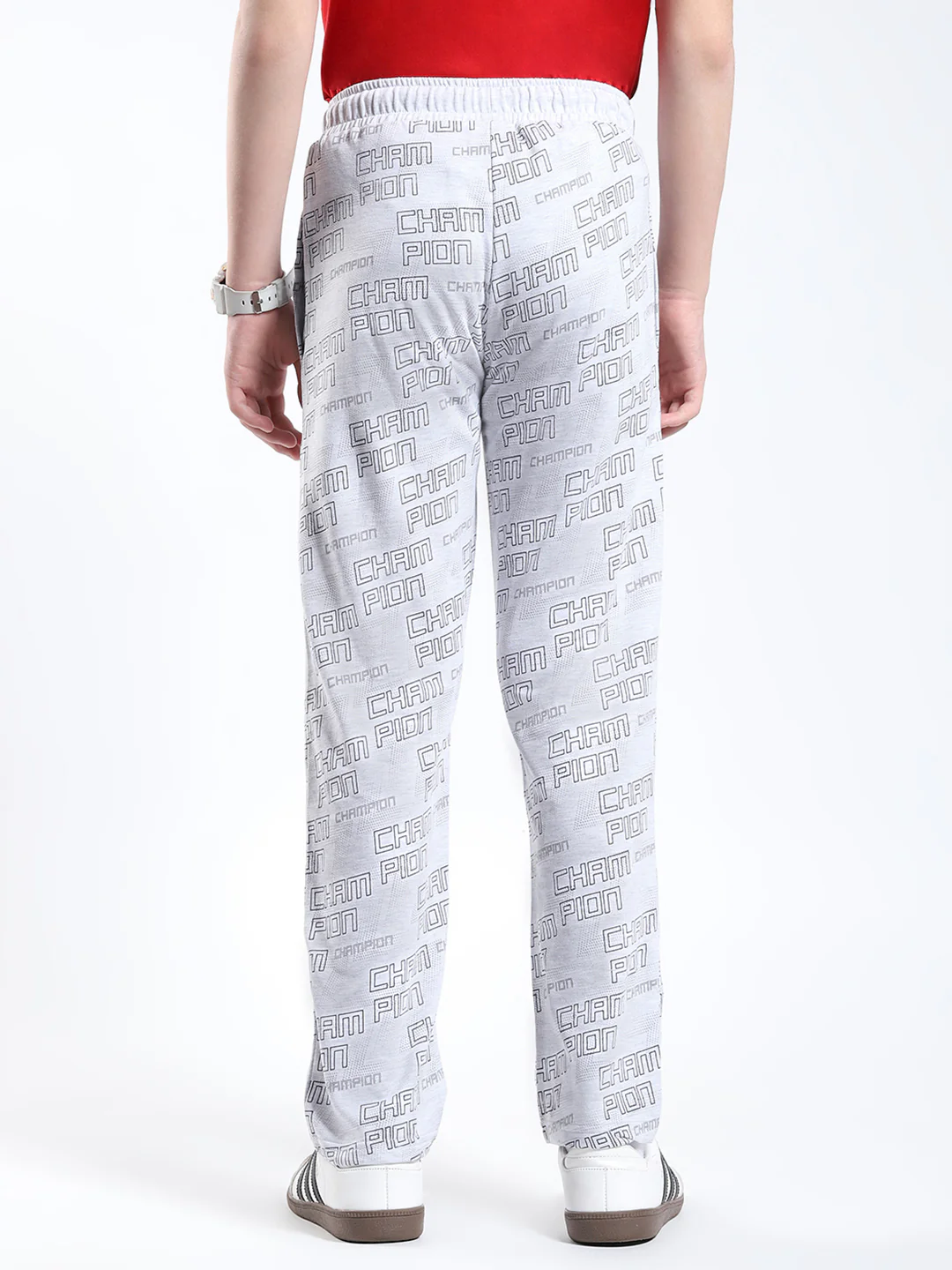 Boys Grey Printed Regular Fit Lower - Image 5