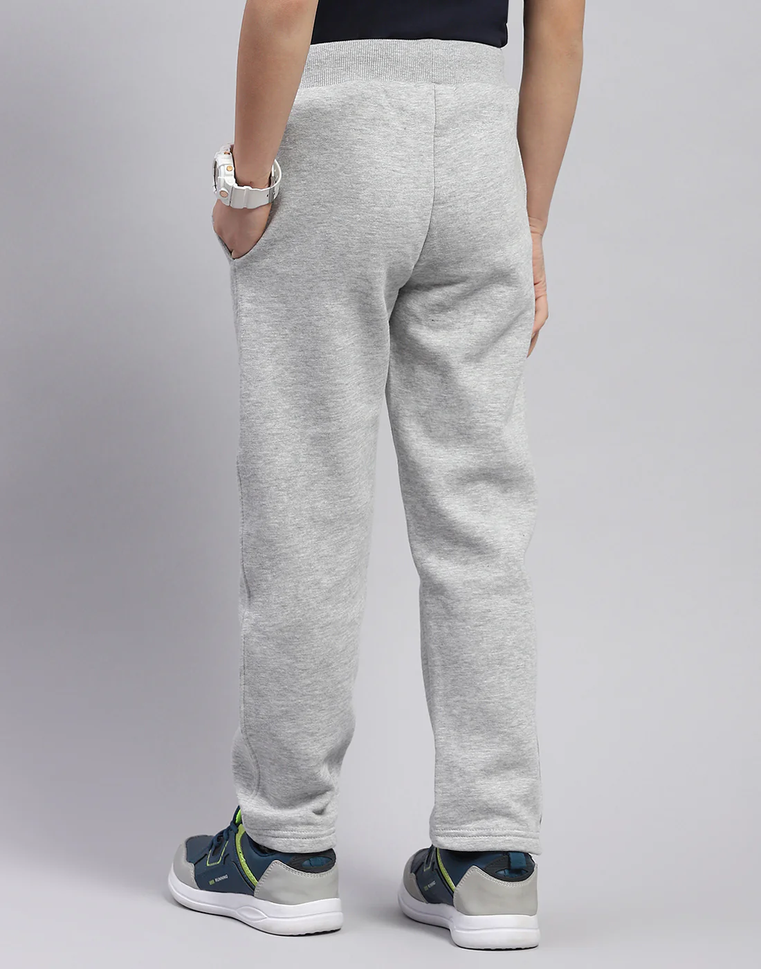 Boys Grey Printed Regular Fit Lower - Image 5