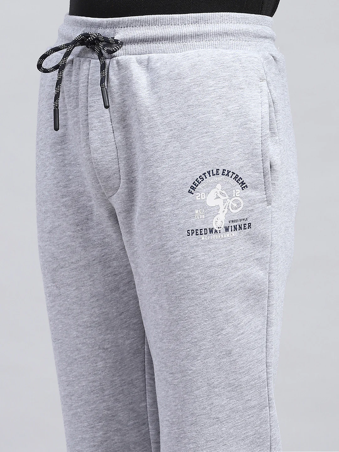 Boys Grey Printed Regular Fit Lower - Image 6