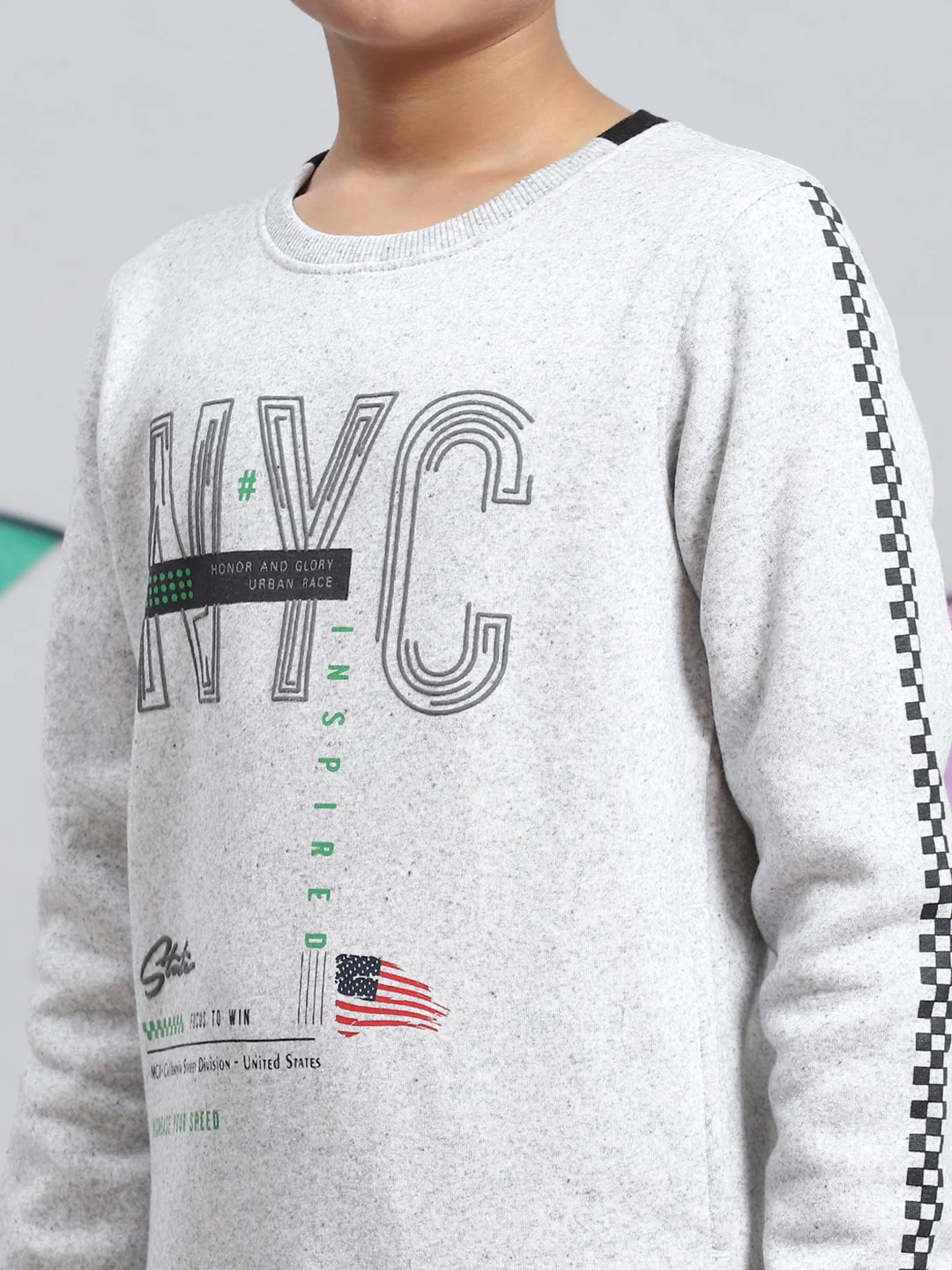 Boys Grey Printed Sweatshirt - Image 6