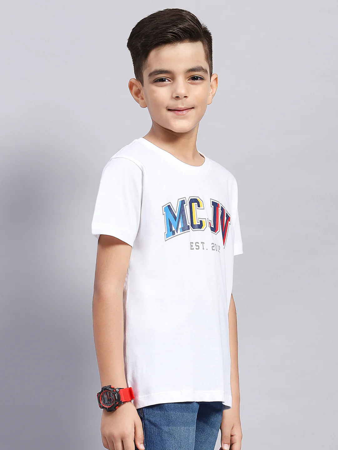 Boys Multi Color Printed Round Neck Half Sleeve T-Shirt (Pack of 3) - Image 4