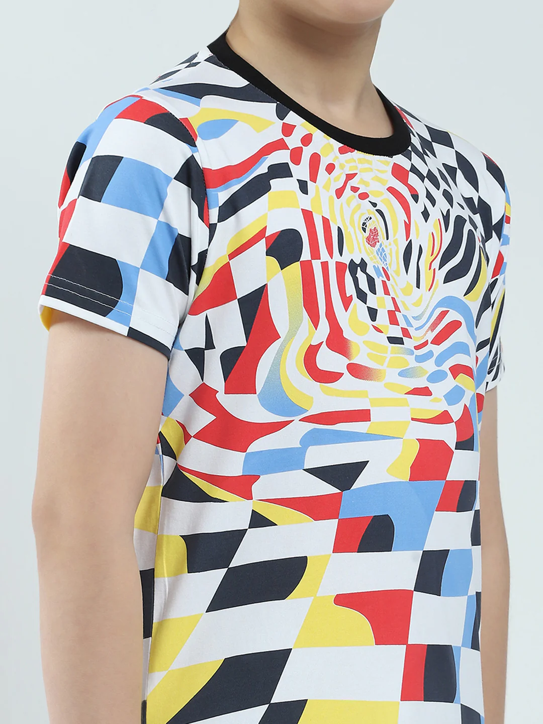 Boys Multicolor Printed Round Neck Half Sleeve T-Shirt - Image 6