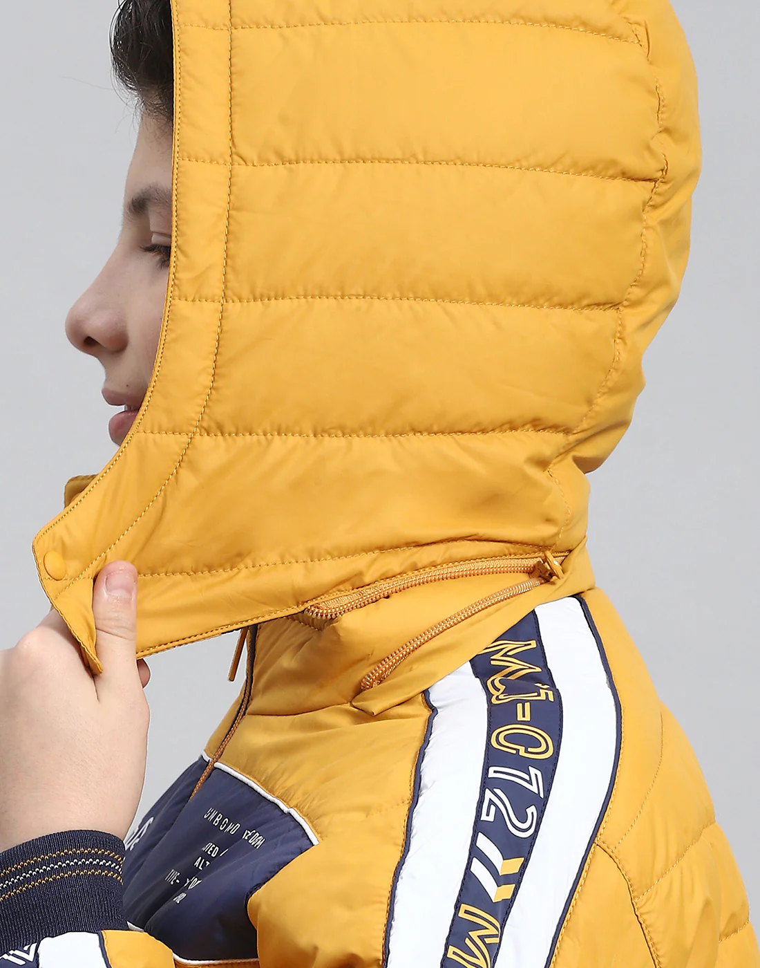 Boys Mustard Solid Hooded Full Sleeve Boys Jacket - Image 8