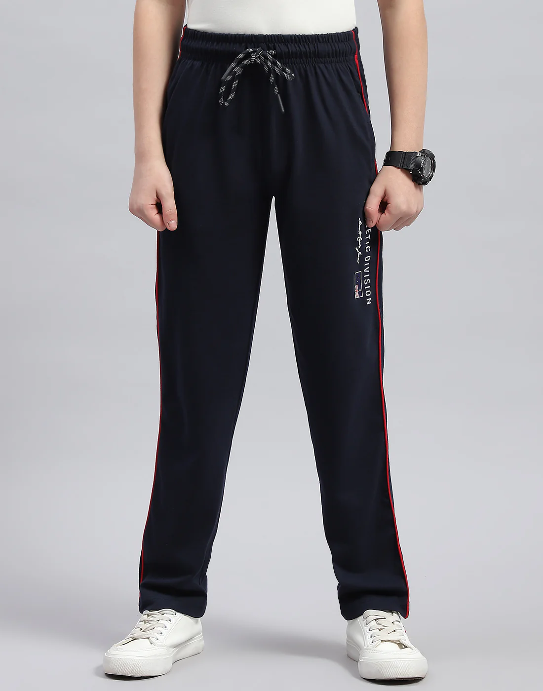 Boys Navy Blue Printed Regular Fit Lower - Image 3
