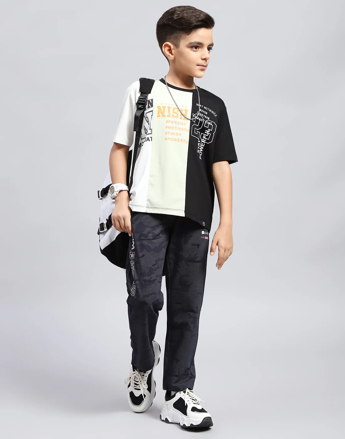 Boys Navy Blue Printed Regular Fit Lower - Image 2