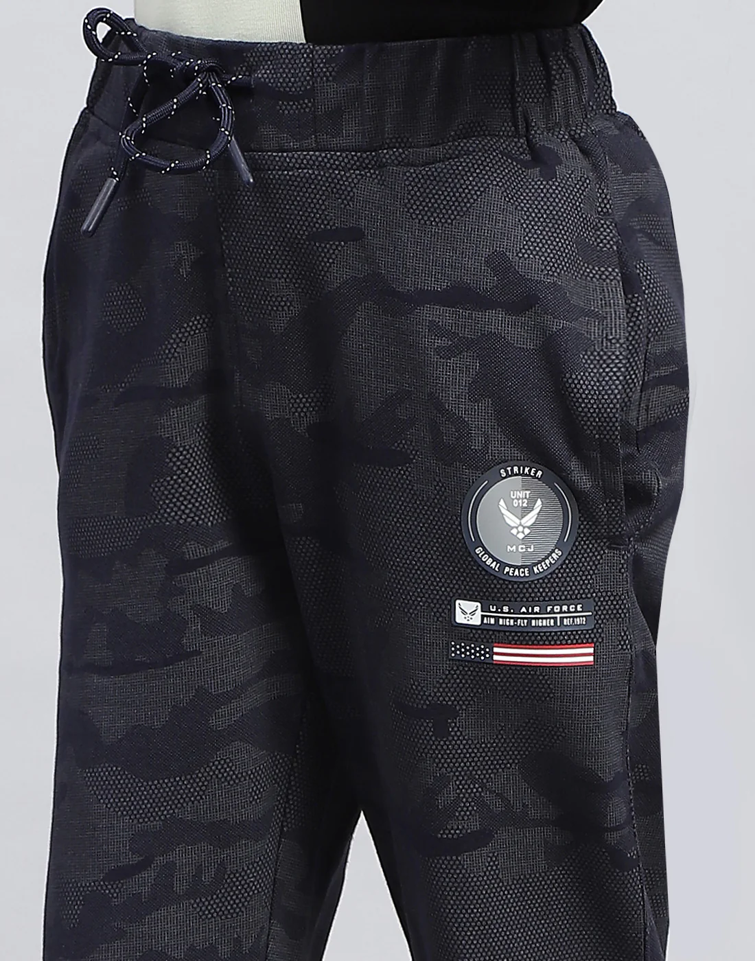 Boys Navy Blue Printed Regular Fit Lower - Image 6
