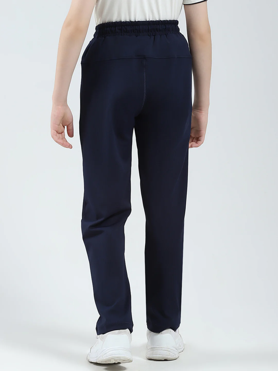 Boys Navy Blue Printed Regular Fit Lower - Image 5