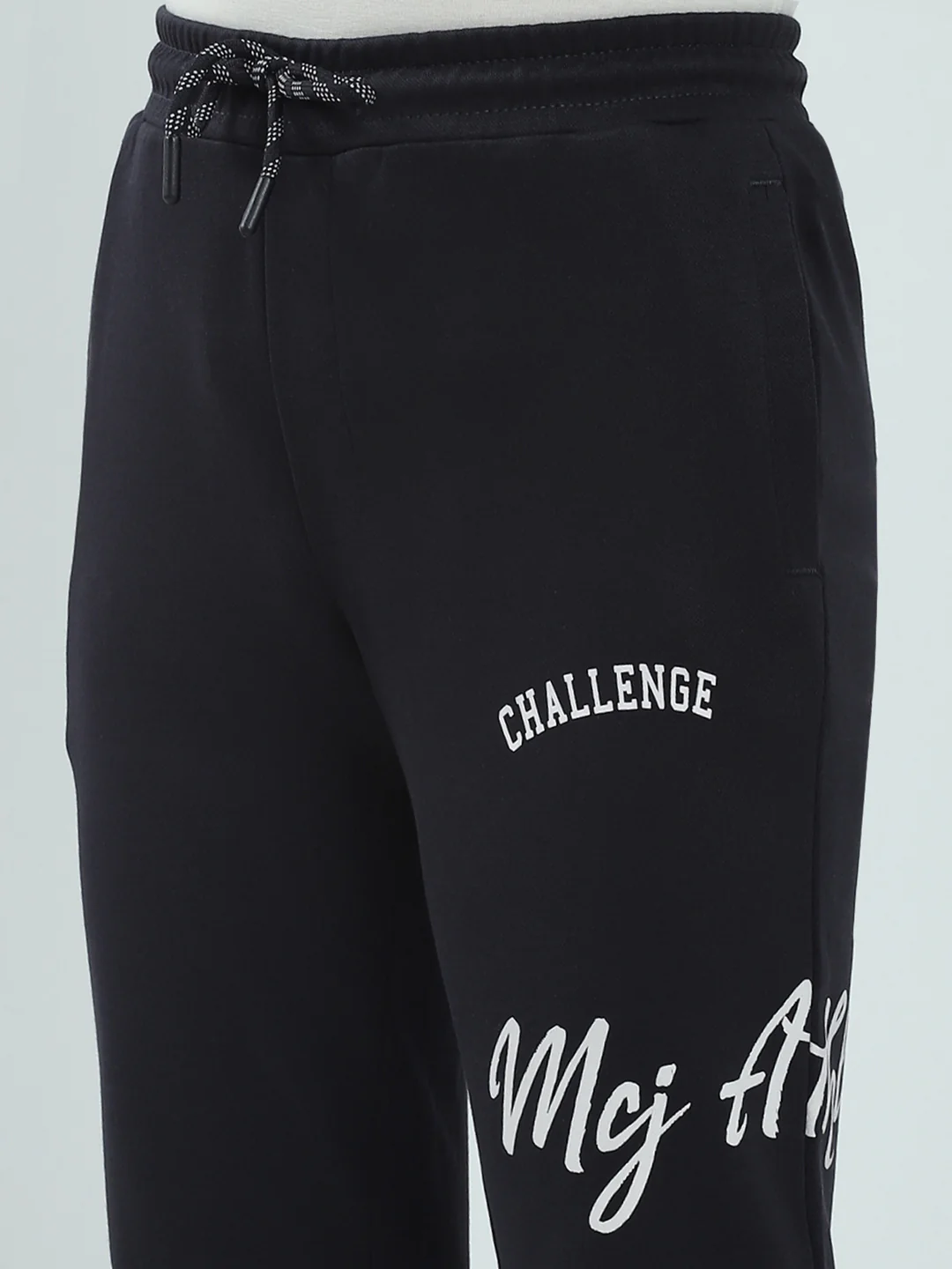 Boys Navy Blue Solid Regular Fit Lower - Image 6