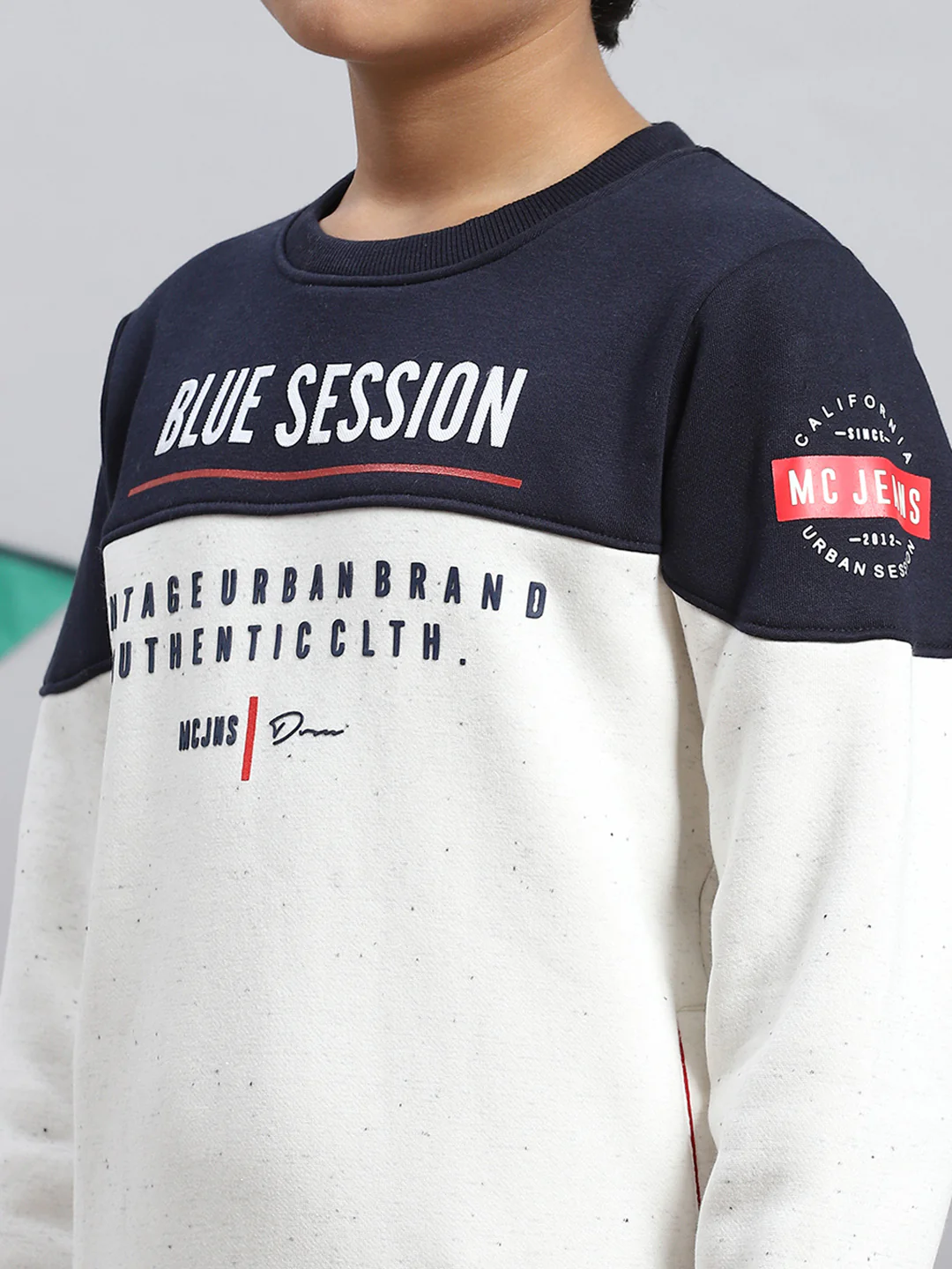 Boys Off White Printed Sweatshirt - Image 6