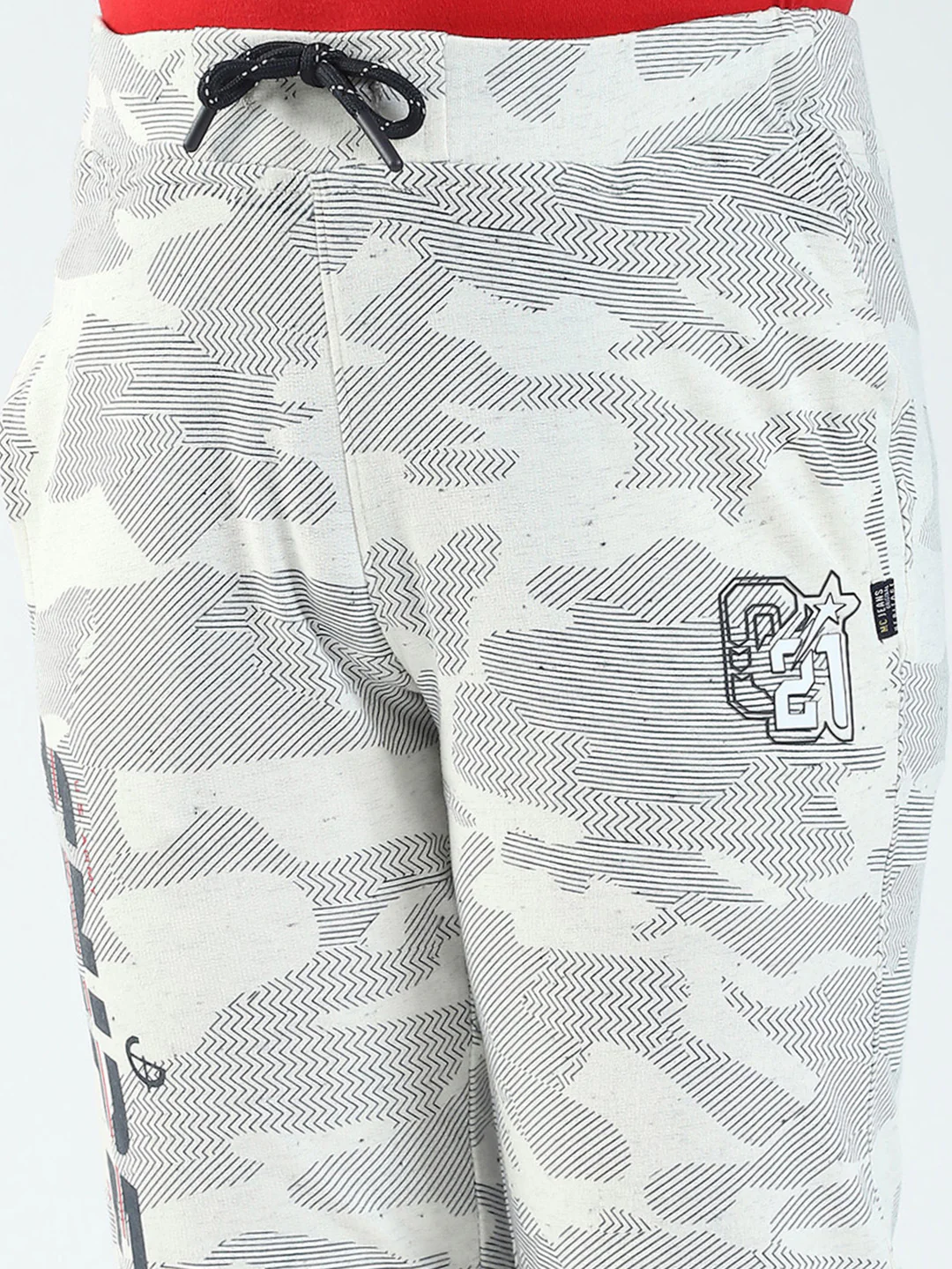 Boys Off White Solid Regular Fit Lower - Image 6