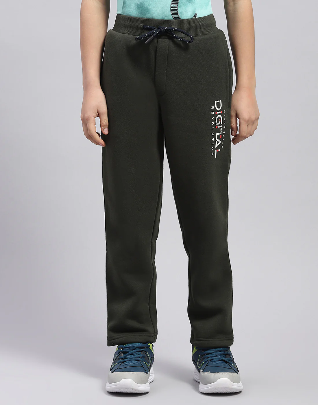Boys Olive Printed Regular Fit Lower - Image 2