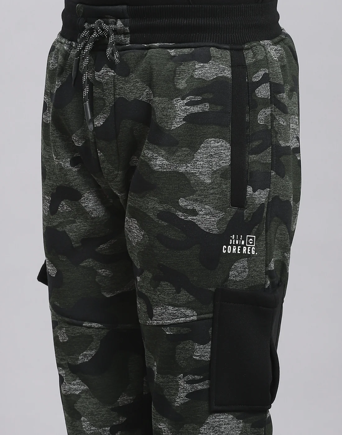 Boys Olive Printed Regular Fit Lower - Image 7