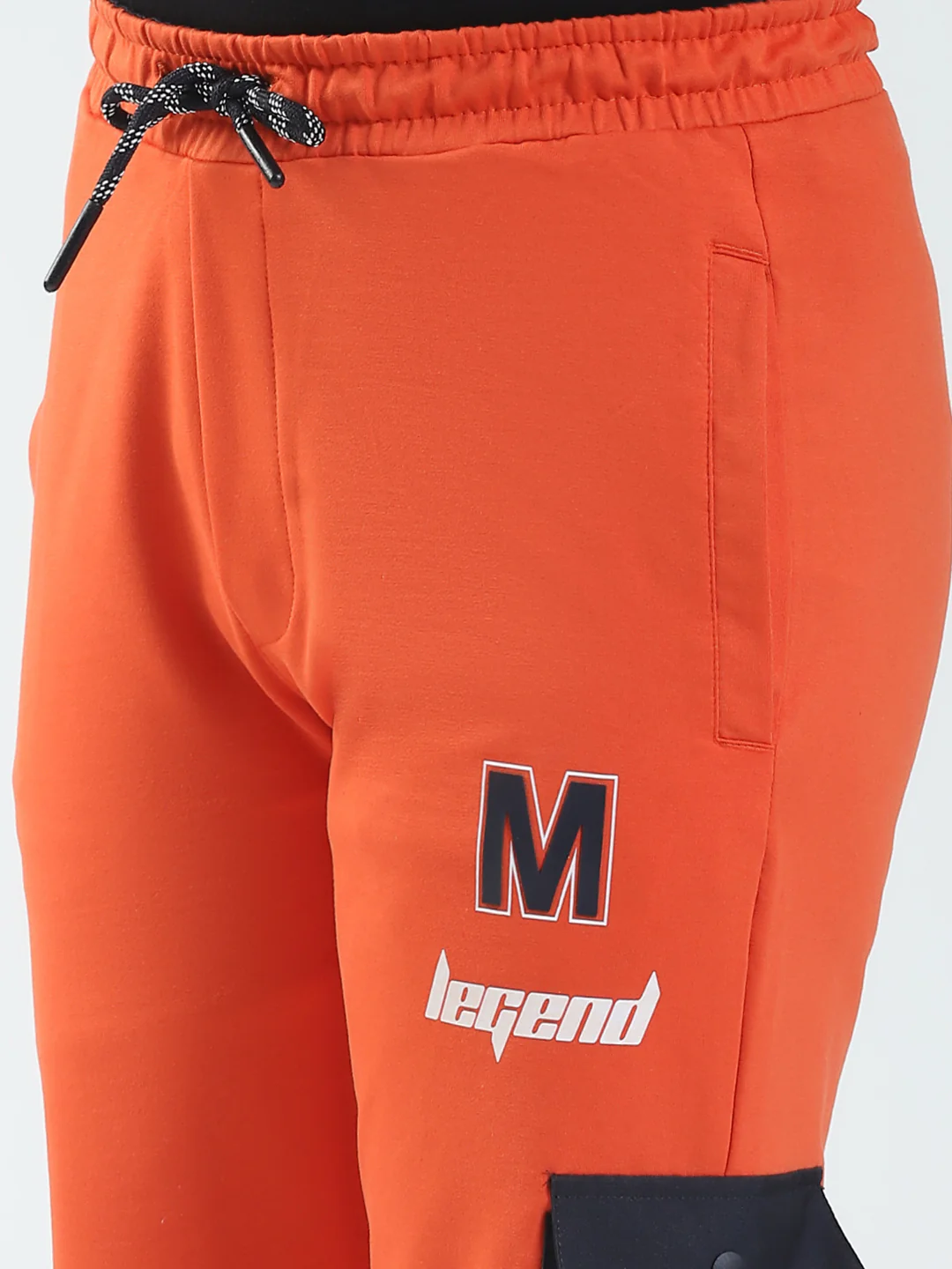 Boys Orange Solid Regular Fit Lower - Image 6