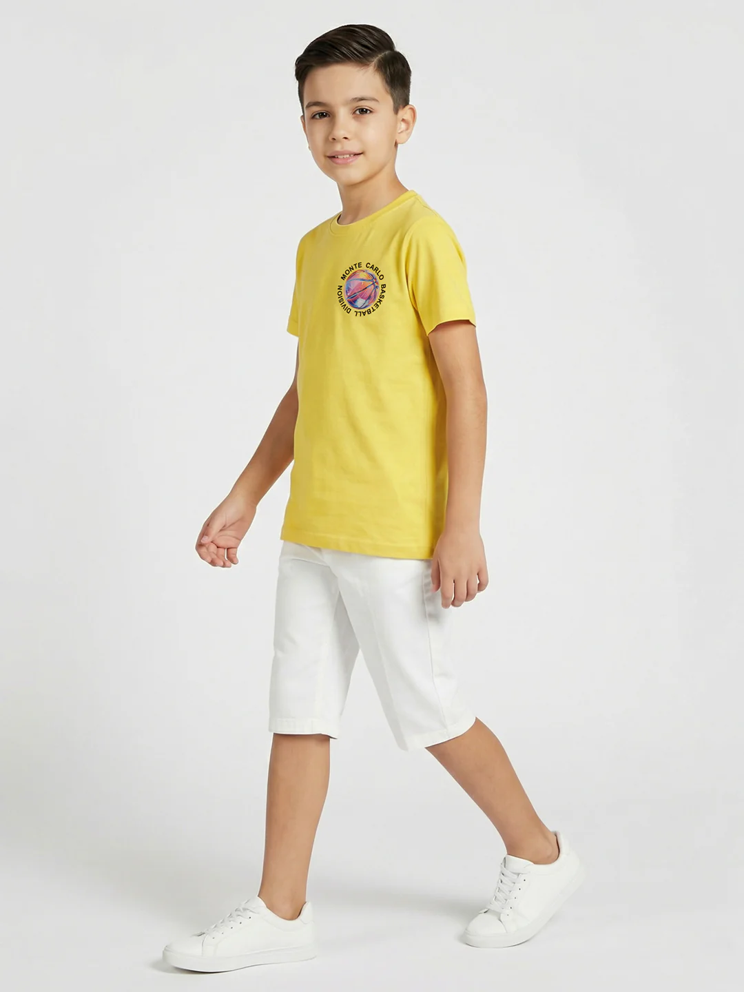 Boys Peach, Yellow & Purple Printed Round Neck Half Sleeve T-Shirt (Pack of 3) - Image 11