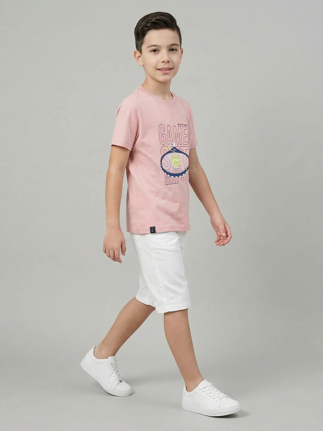 Boys Peach, Yellow & Purple Printed Round Neck Half Sleeve T-Shirt (Pack of 3) - Image 5