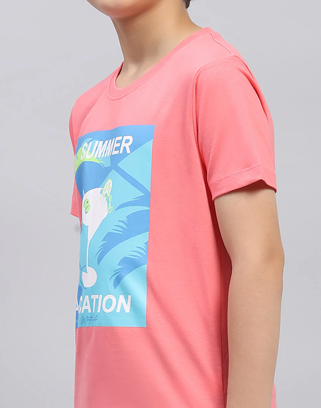 Boys Pink & Black Printed Round Neck Half Sleeve T-Shirt (Pack of 2) - Image 11