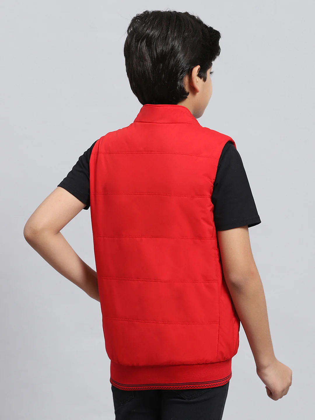 Boys Red & Blue Reversible Jacket - Image 4