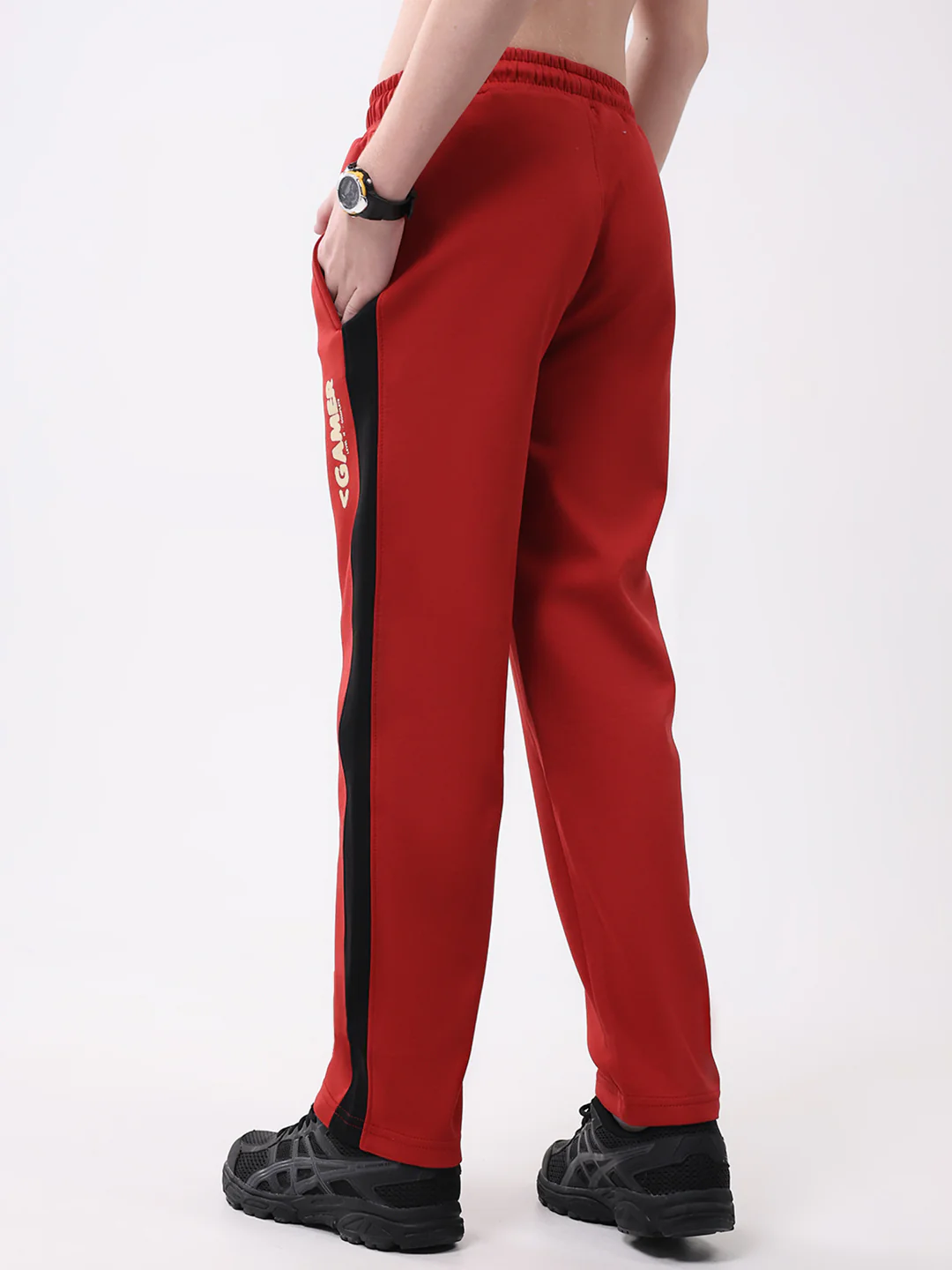 Boys Red Printed Regular Fit Lower - Image 5