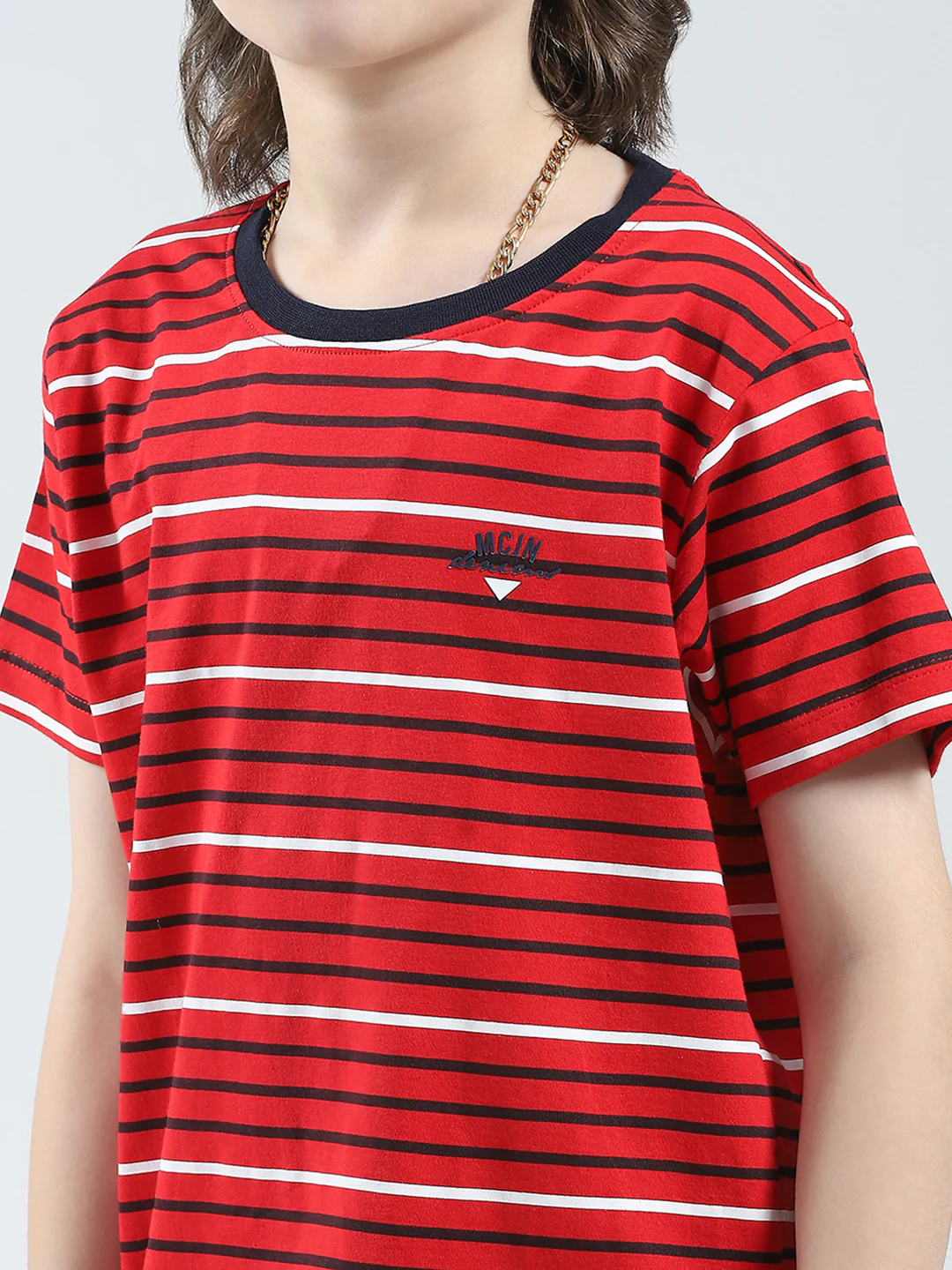 Boys Red, White & Blue Printed Round Neck Half Sleeve T-Shirt (Pack of 3) - Image 13
