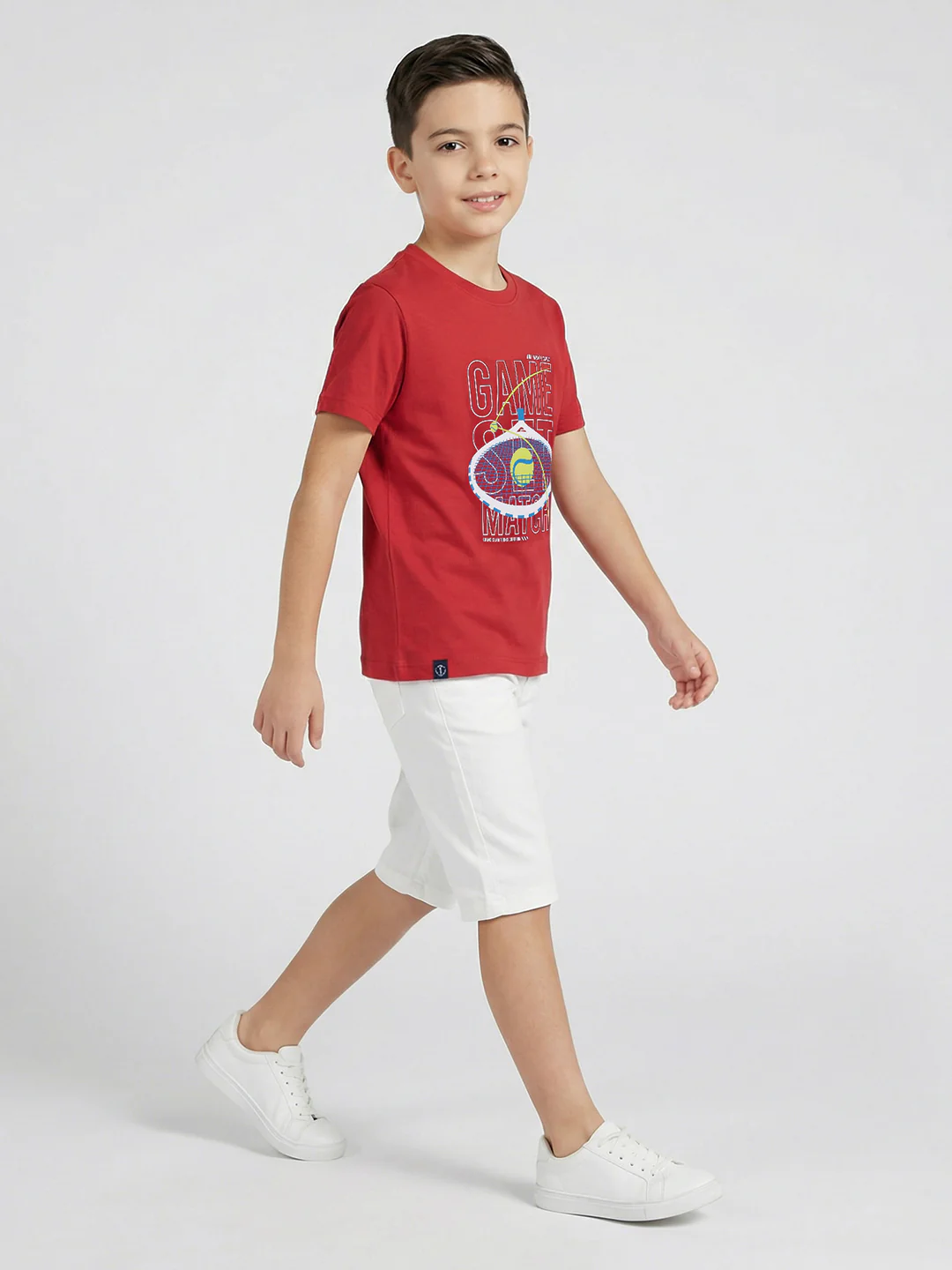 Boys Red, White & Navy Blue Printed Round Neck Half Sleeve T-Shirt (Pack of 3) - Image 11