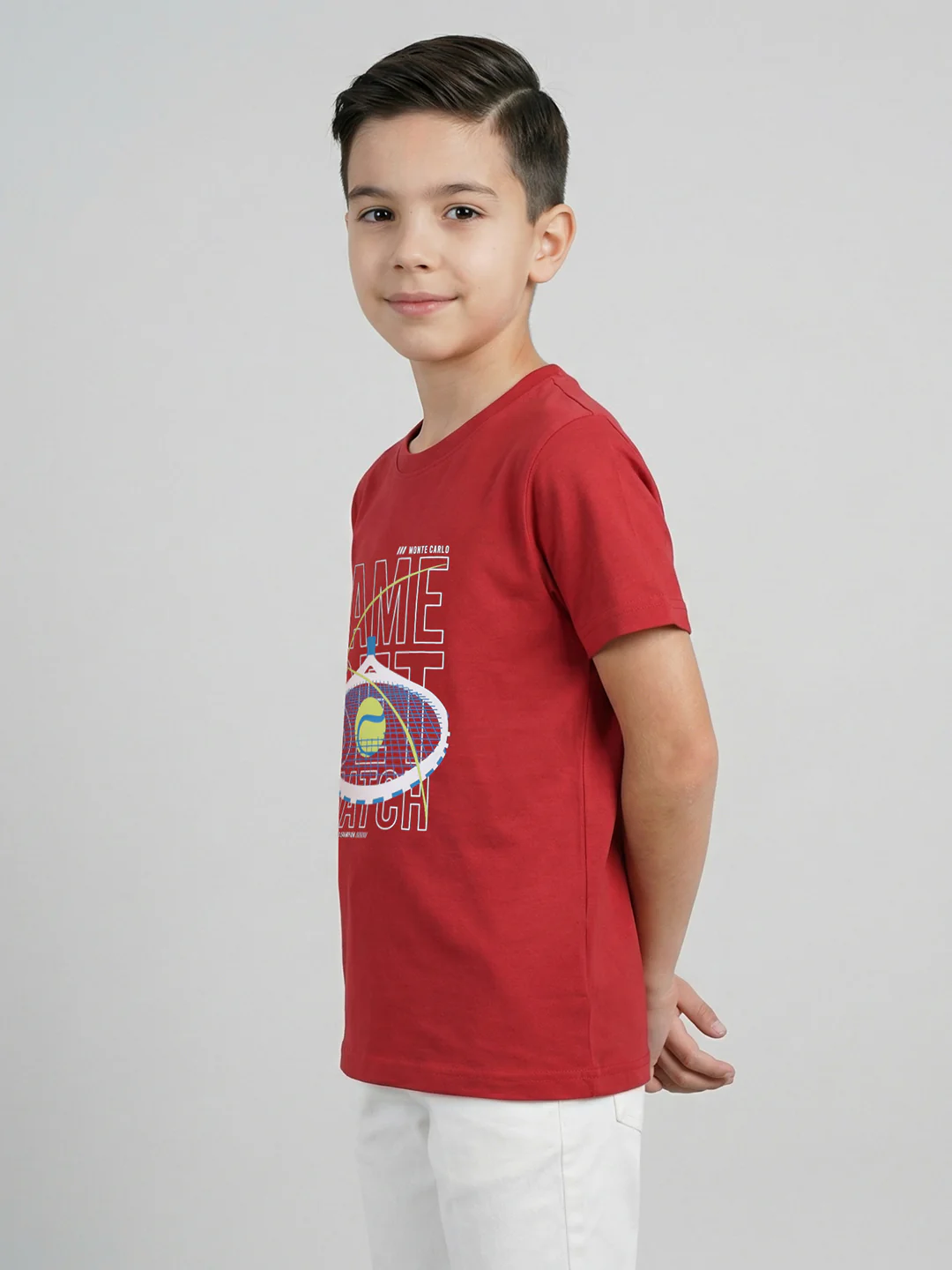 Boys Red, White & Navy Blue Printed Round Neck Half Sleeve T-Shirt (Pack of 3) - Image 12
