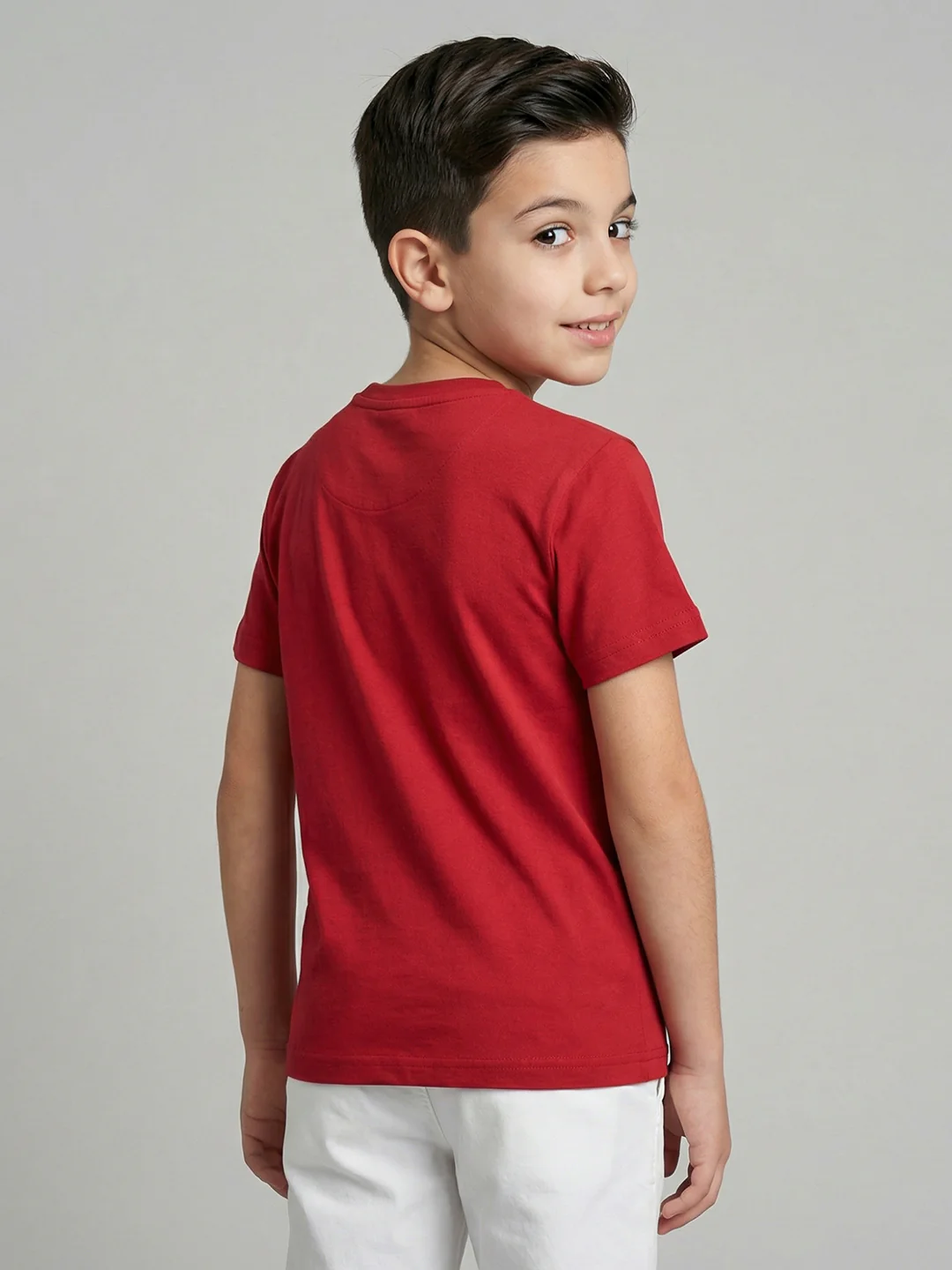 Boys Red, White & Navy Blue Printed Round Neck Half Sleeve T-Shirt (Pack of 3) - Image 14
